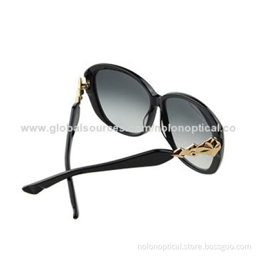 Cool looking big eye shape acetate sunglasses